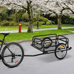 Bike Trailer Cargo Storage Carrier With Hitch Steel Frame