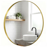 Wall Mirror 61 Cm, Wall Mounted Bathroom Mirror | Gold