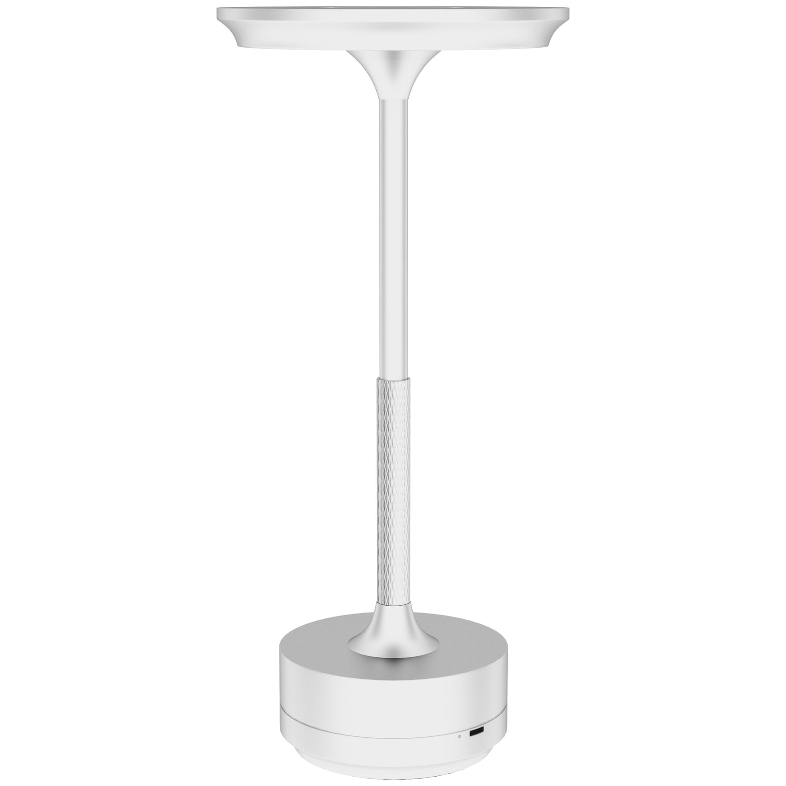 Led Cordless Table Lamp With Battery Operated For Bedroom | One Size | Silver