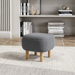 Footstool Pouffe Stool With Wooden Legs