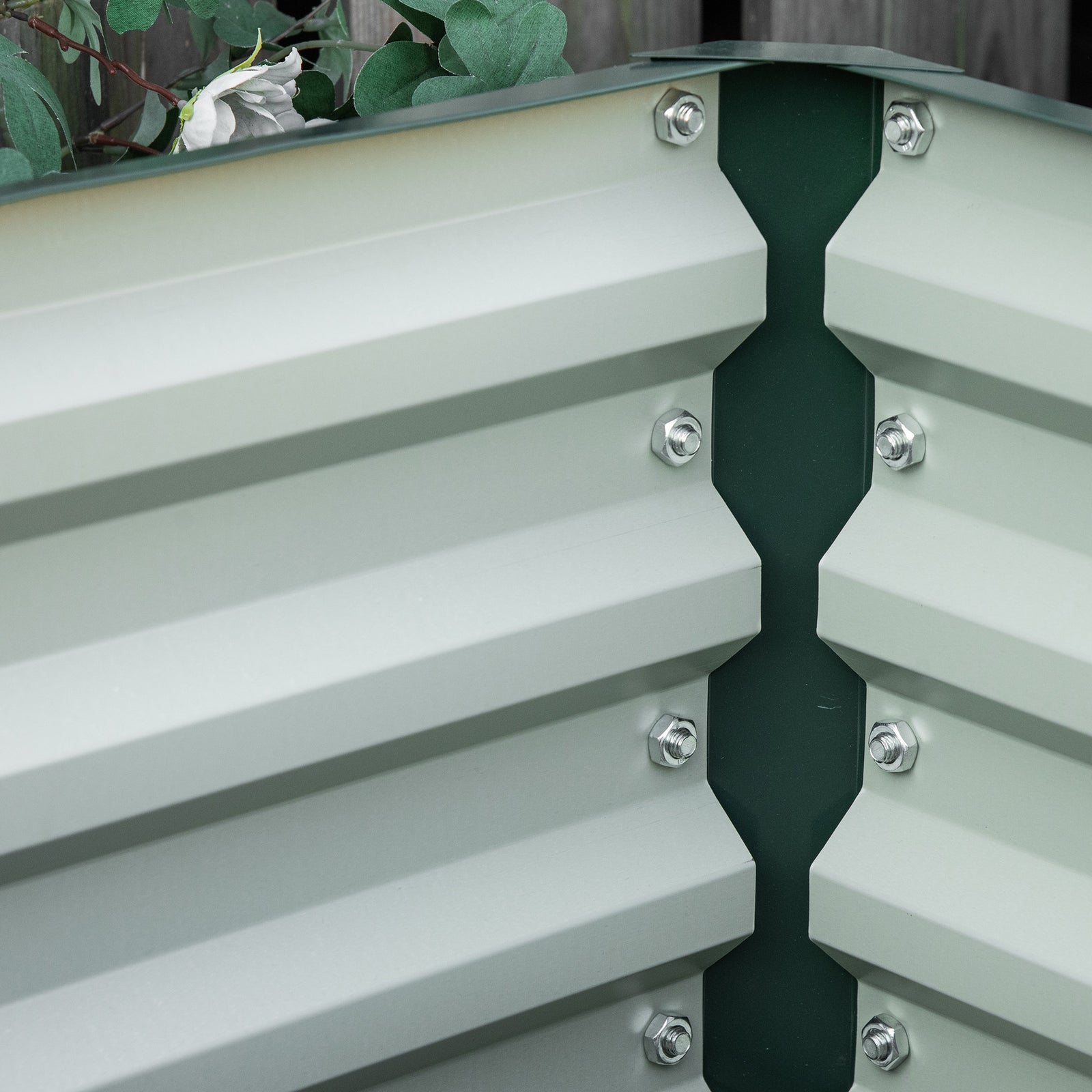 Set Of 2 Galvanized Raised Garden Bed | Green