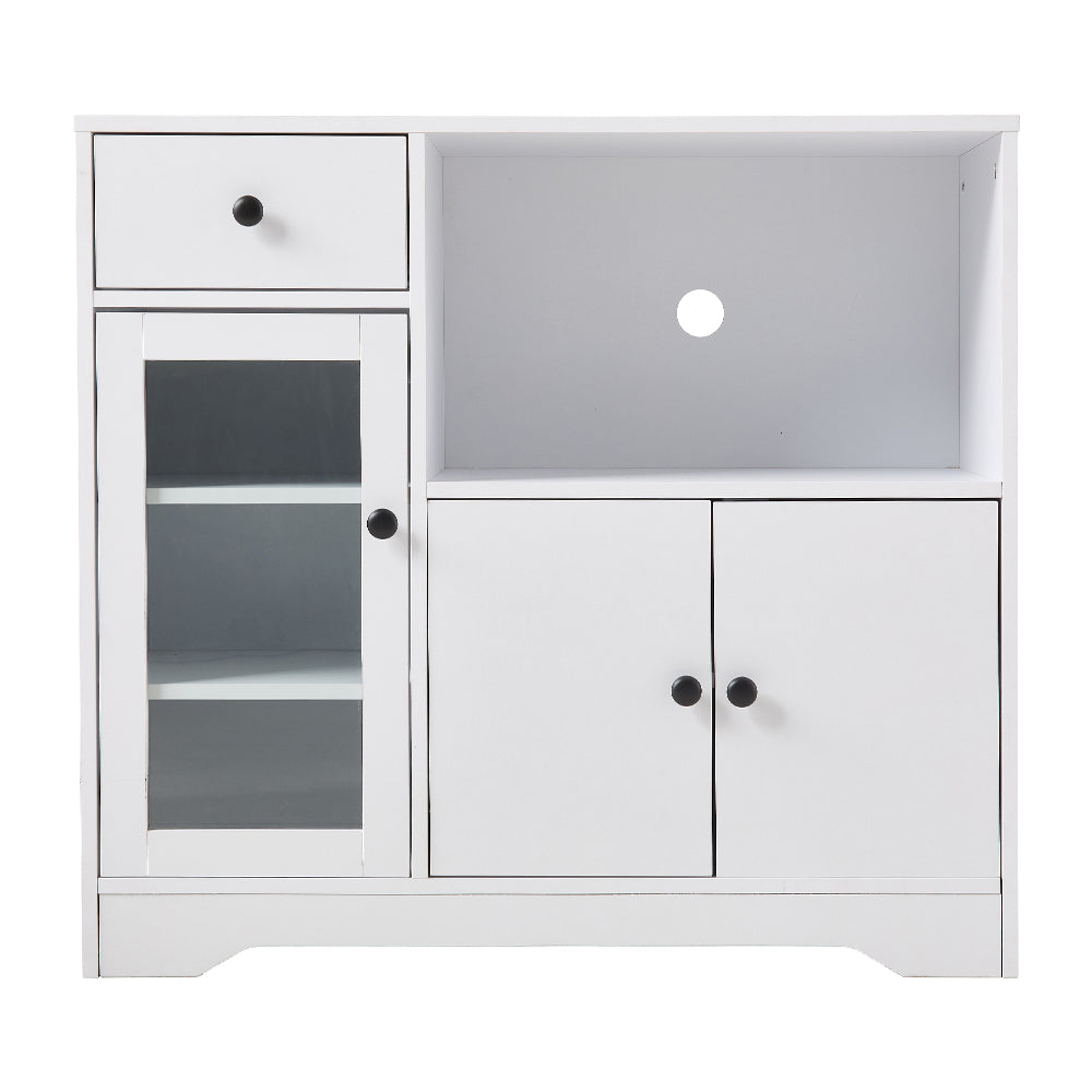 Wooden Sideboard Storage Cabinet With 3 Doors And 1 Drawer