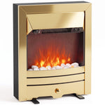 Electric Fireplace Stove Freestanding/inset, 1000w/2000w | Gold