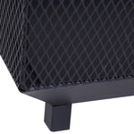 Firepit Square Garden Stove Patio Black Steel