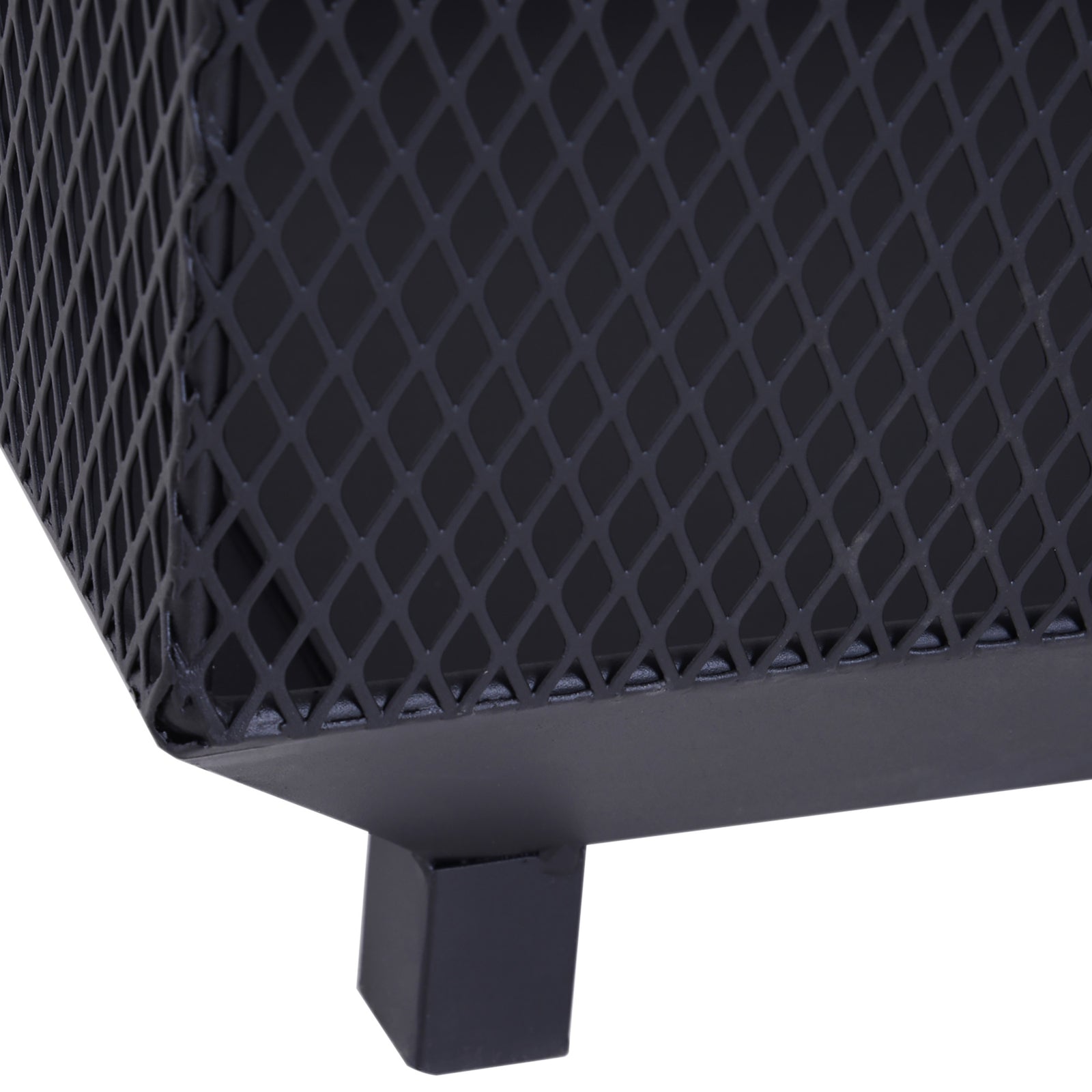 Firepit Square Garden Stove Patio Black Steel
