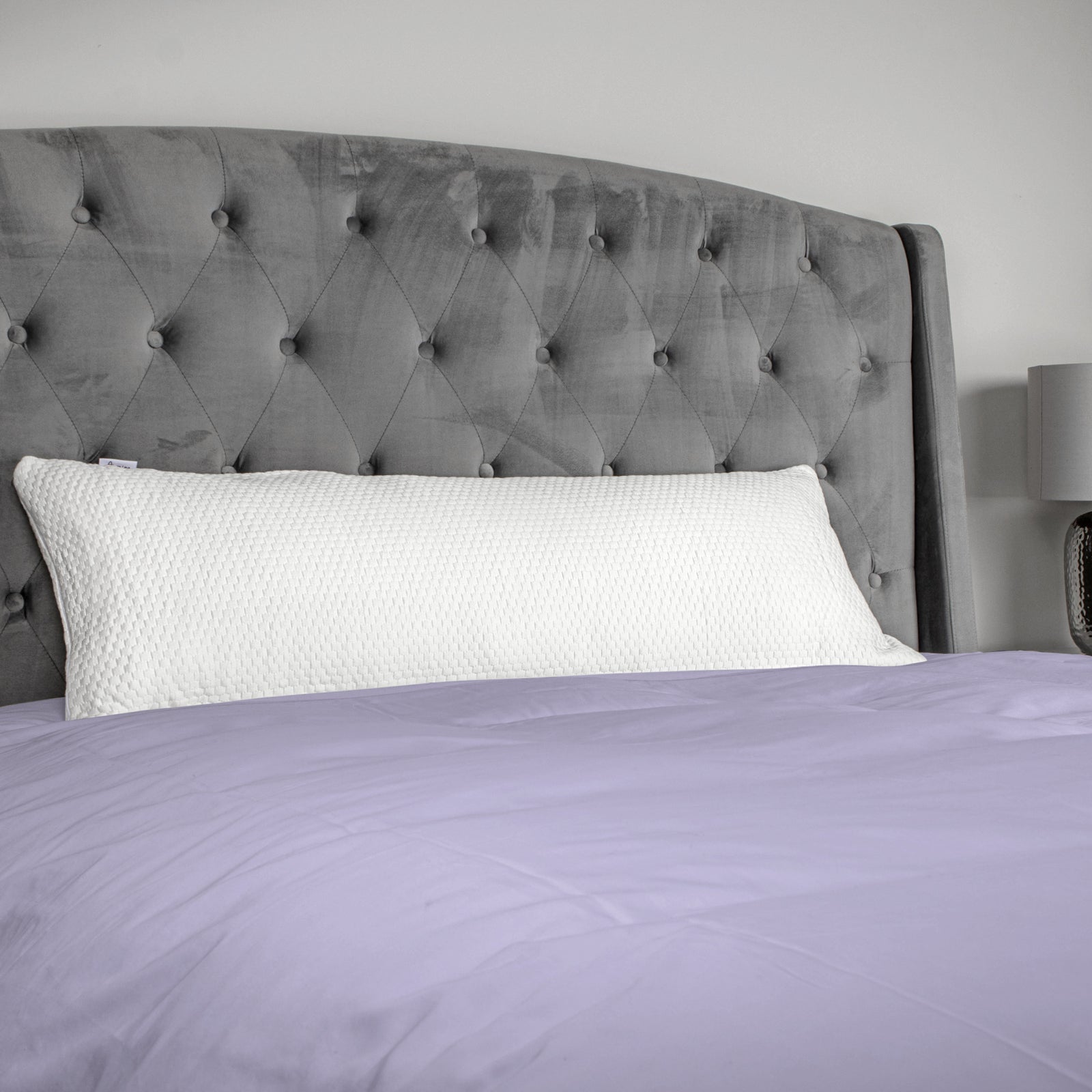 Bolster Long Full Body Cushion Pillow 120x40cm, Orthopaedic Shredded Memory Foam, Pregnancy & Side Sleepers Washable Cover