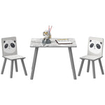 Kids Table And Chair Set, Toddler Table With 2 Chairs, Grey