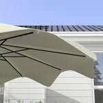 Solar Garden Parasol W/ Led, Tilt | Cream