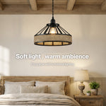 Emitto Modern Ceiling Pendant Light Shade Industrial Hemp Rope Lamp Shade