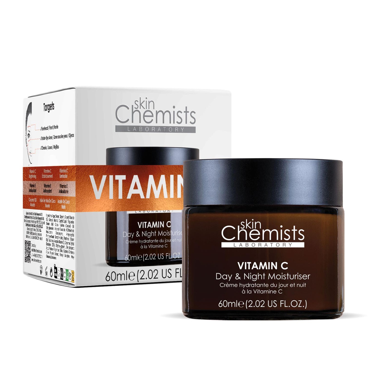 Vitamin C Anti-ageing Day & Night Moisturiser 60ml For Brightening And Radiance