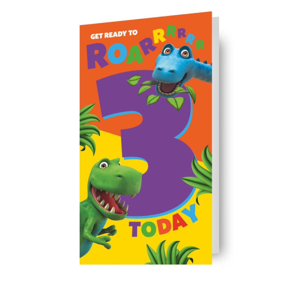 Age 3 Sticker Birthday Card Official Product