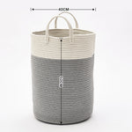 Woven Basket Baby Kids Toys Storage Clothes Hamper Laundry Basket | Grey