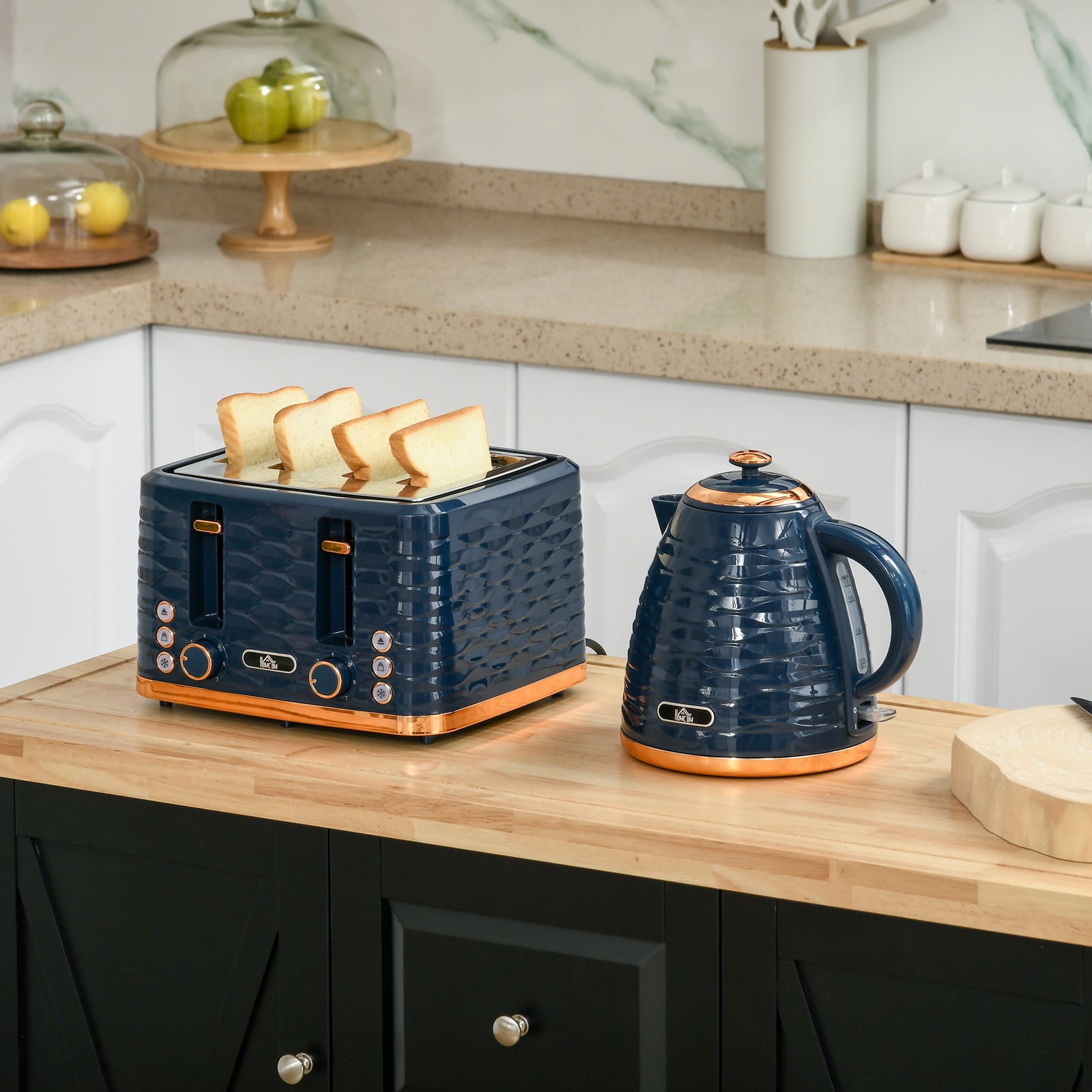 Kettle And Toaster Set 1.7l Boil Kettle And 4 Slice Toaster | One Size
