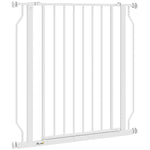 Dog Gate Wide Stair Gate W/ Door Pressure Fit, 75-85w Cm | White
