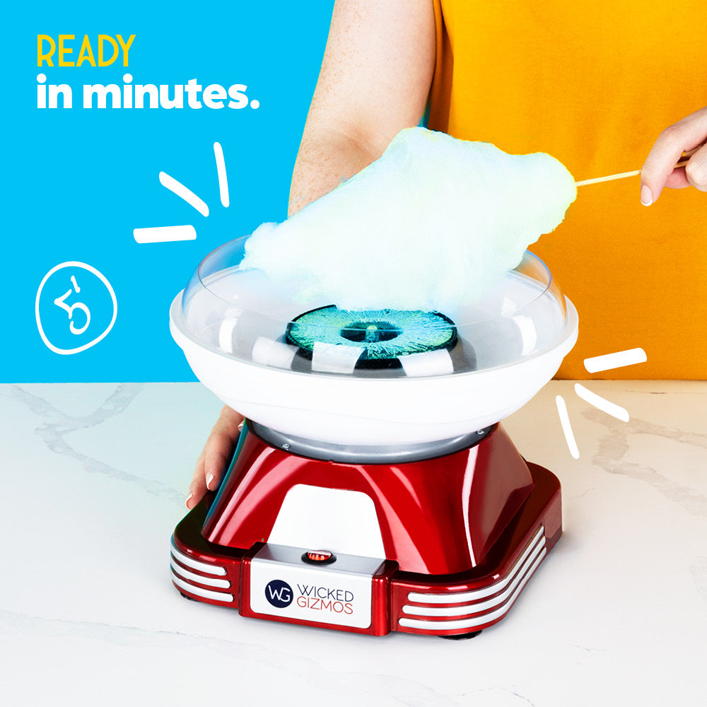 Wicked Gizmos Retro Candy Floss Maker Cotton Candy Machine With Accessories