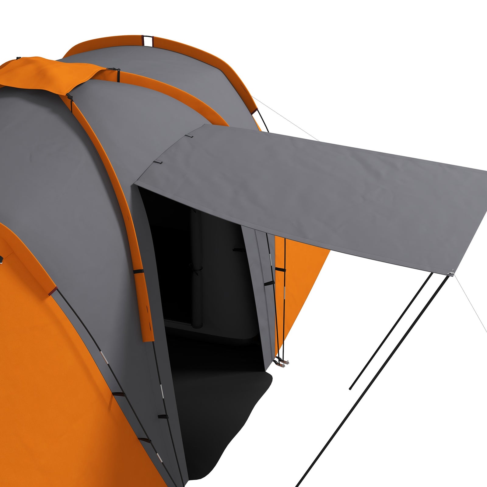 4-6 Man Large Camping Tent With 2 Bedroom And Living Area | Multi Colour