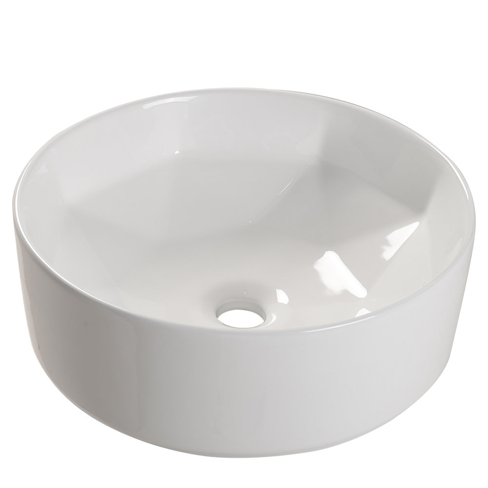 Round White Bathroom Sink Art Basin