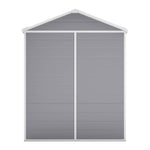 6x4.4ft Outdoor Plastic Garden Storage Shed With Lockable Double Doors & Floor Tool Shed