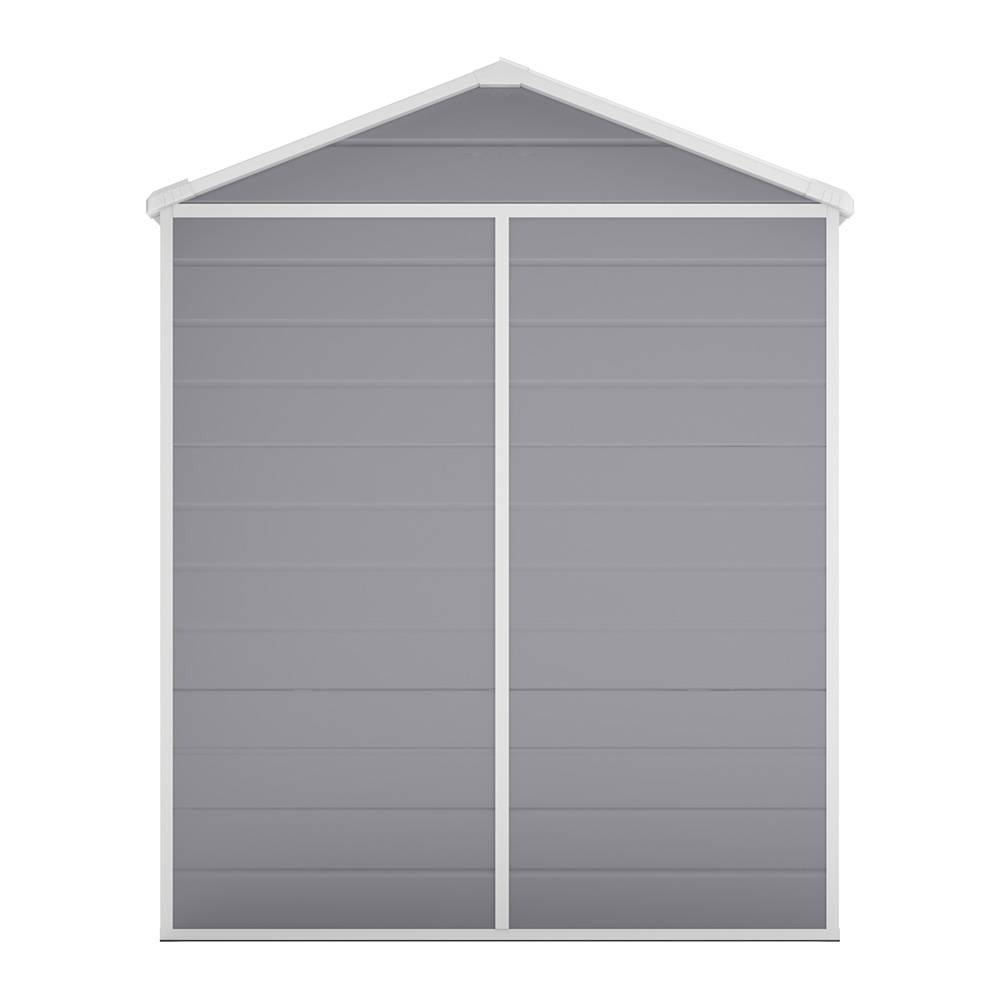 6x4.4ft Outdoor Plastic Garden Storage Shed With Lockable Double Doors & Floor Tool Shed