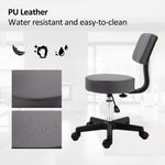 Adjustable Swivel Salon Chair Padded Seat Back 5 Wheels | One Size | Gray