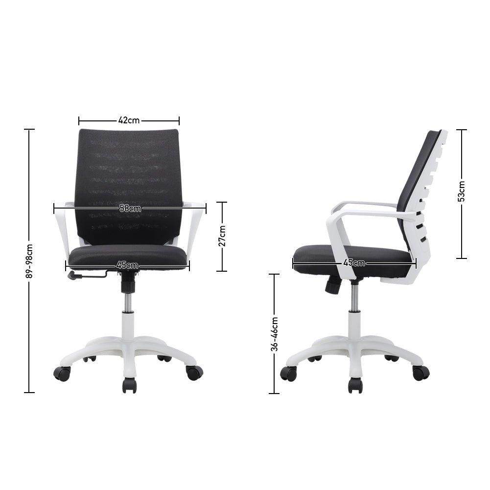 Ergonomic Office Chair Mesh Swivel Computer Chair For Home And Office | Black