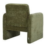 Chenille Modern Accent Chair With Lumbar Pillow | Green