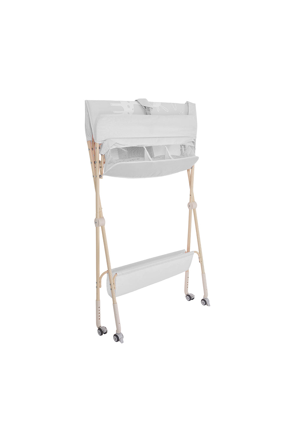 Portable Adjustable Baby Changing Table With Storage, Hanging Toy , Small Basin, Pillow & Changing Pad – Foldable Infant Diaper Station | Grey