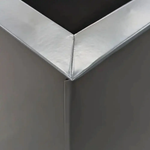 Zinc Galvanised Tall Flared Tapered Square Planter | 40cm x 40cm x 90cm
