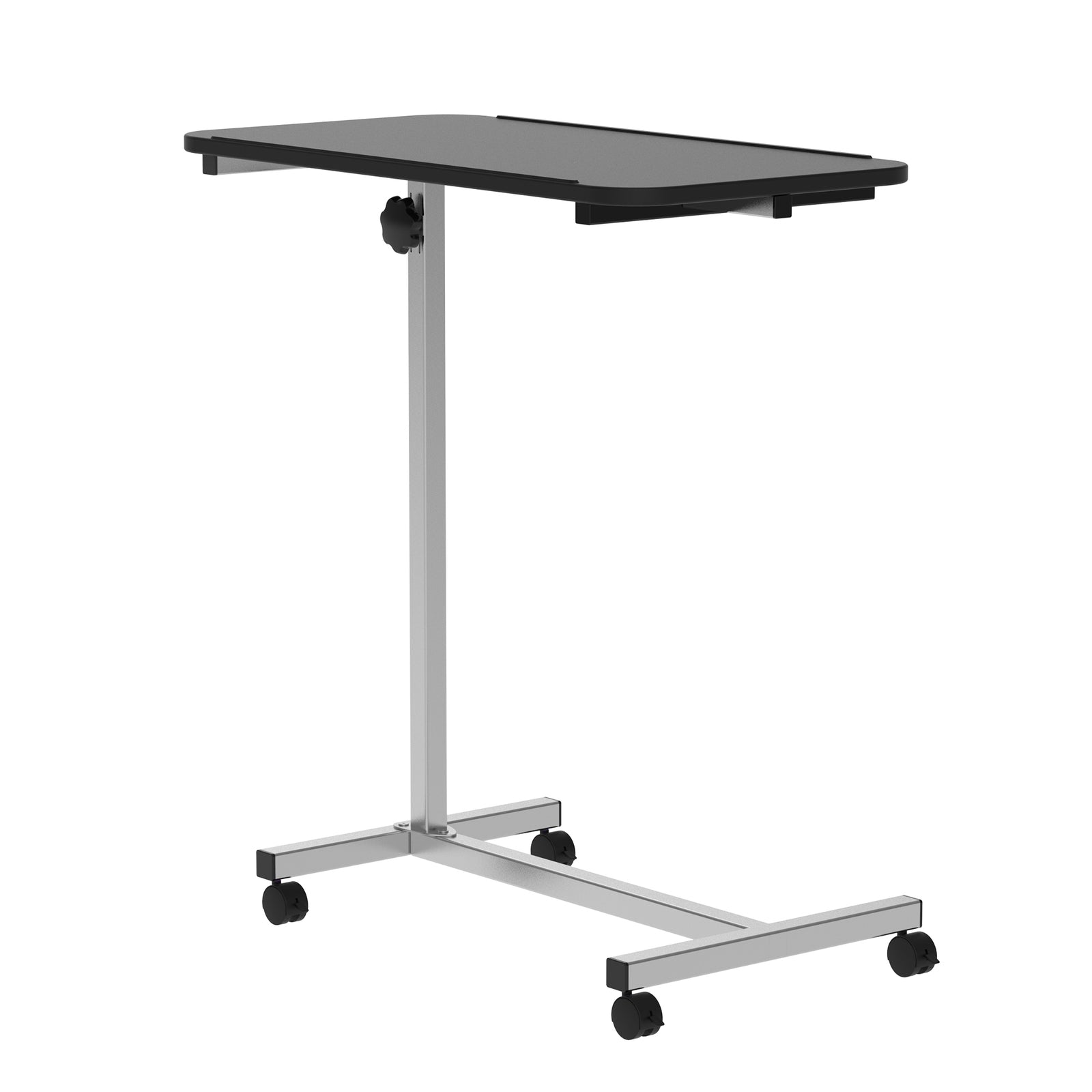C-shaped Mobile Table Sofa Over Bed Side Nightstand | Black