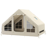 Outsunny Inflatable Camping Tent W/ Pump, 2-4 Person Glamping Tent