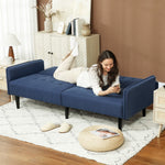 Upholstered Sofa Bed 3 Seater Home Theatre With Storage | Blue