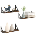 Set Of 3 Vintage Wall Shelves For Living Room