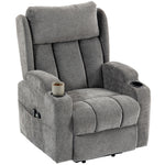 Power Recliner Chair W/ Massage And Heat, Electric Lift Chair | Grey