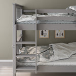 Carra Wooden Single Bunk Bed With Spring Mattress | Single | Grey