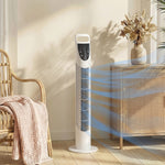 78.5cm Oscillation Tower Fan With Remote Control 3-speed Wind | White