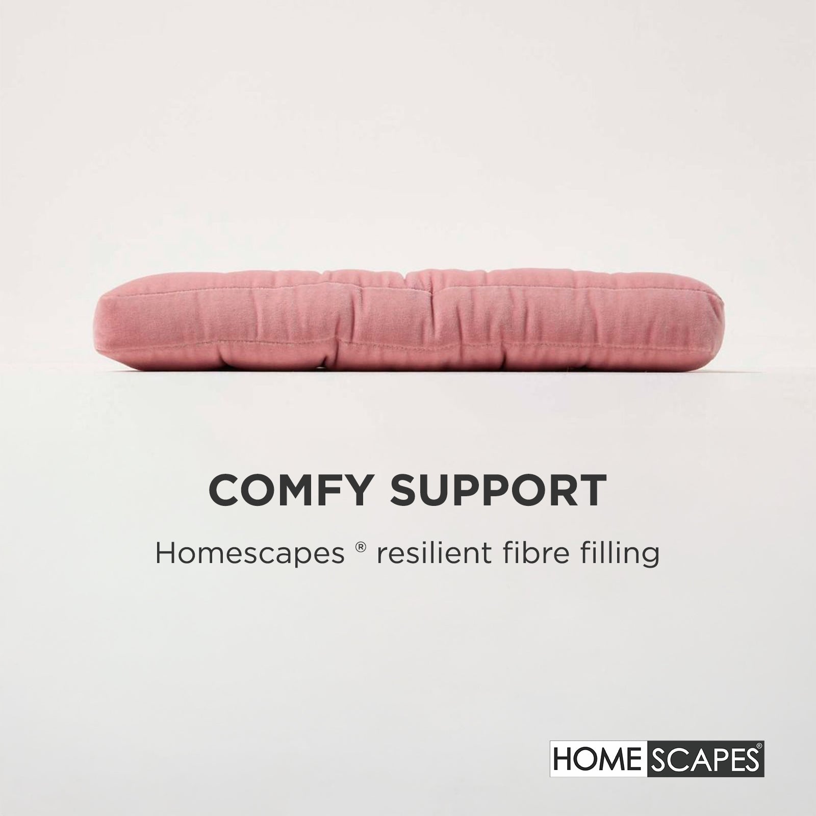 Quilted Velvet Chair Pad, 40 X 40 Cm | Set-of-1 | Pink