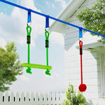 10 Piece Zip Line Kit For Kids, 10m Kids Slackline Kit For Outdoor Garden