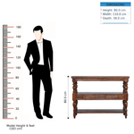 Solid Wood Turned Leg Console Table