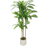 HOMCOM 120cm Artificial Dracaena Tree With Bendable Trunks For Home Decor