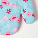 Birds And Flowers Pink Cotton Oven Glove