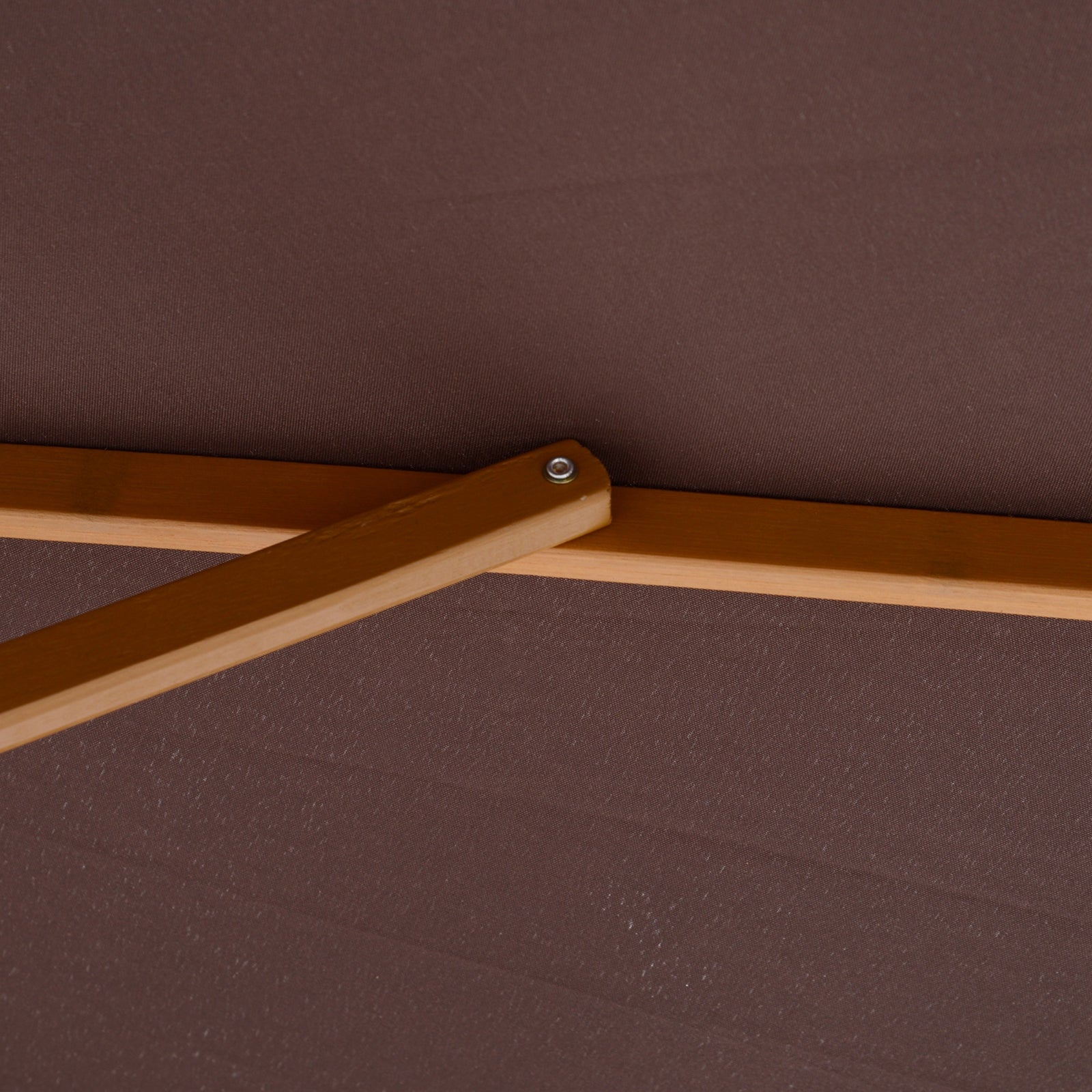 3m Wooden Bamboo Parasol Outdoor Umbrella Canopy | Brown