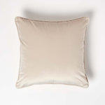 Filled Velvet Cushion With Piped Edge 46 X 46 Cm | 45cm x 45cm | Cream