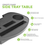Gravity Chair Side Table - Grey