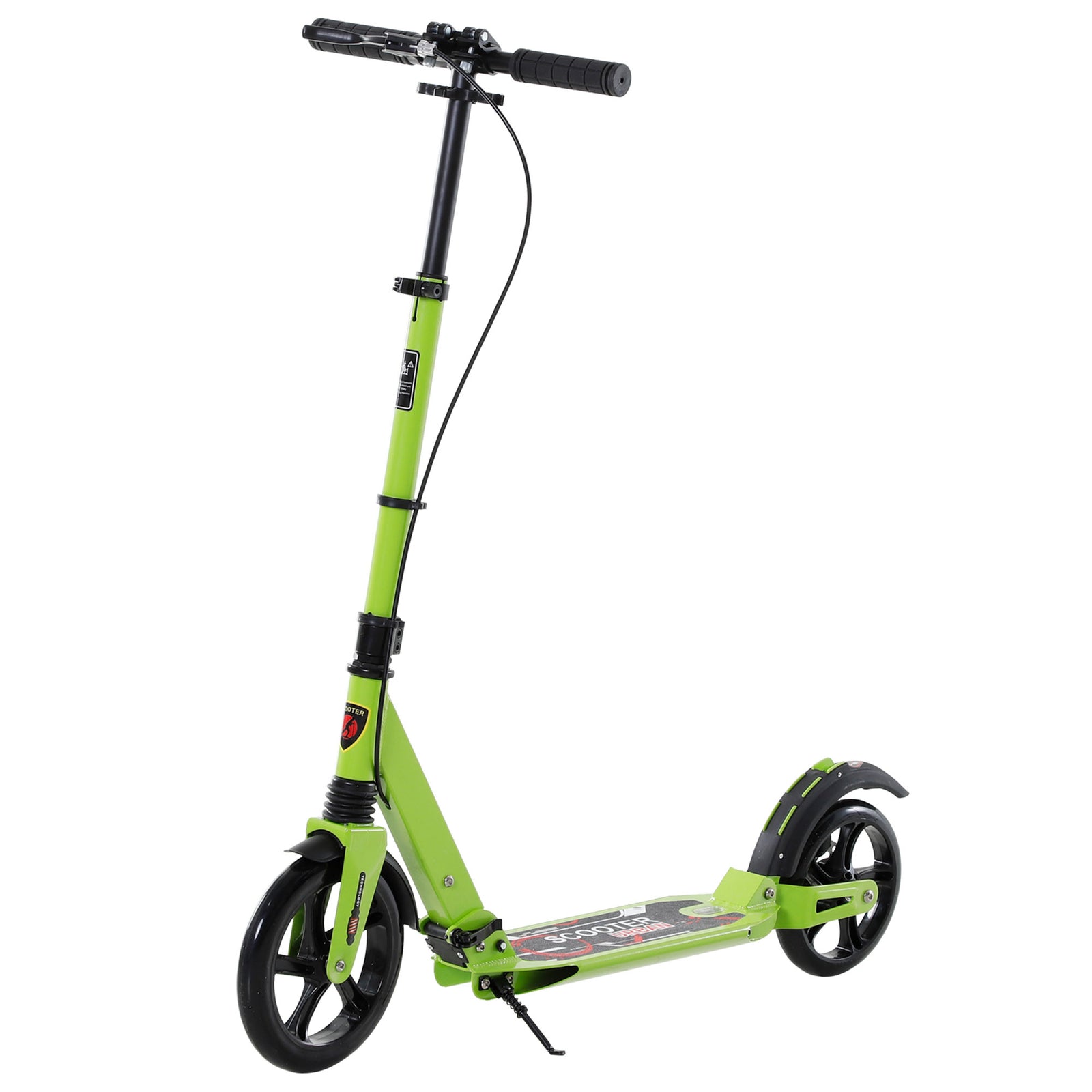 Teens Adult Kick Scooter Foldable Adjust 14+ W/ Dual Brake | Green