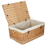 Wicker 72cm Rope Handled Trunk Picnic Basket | White