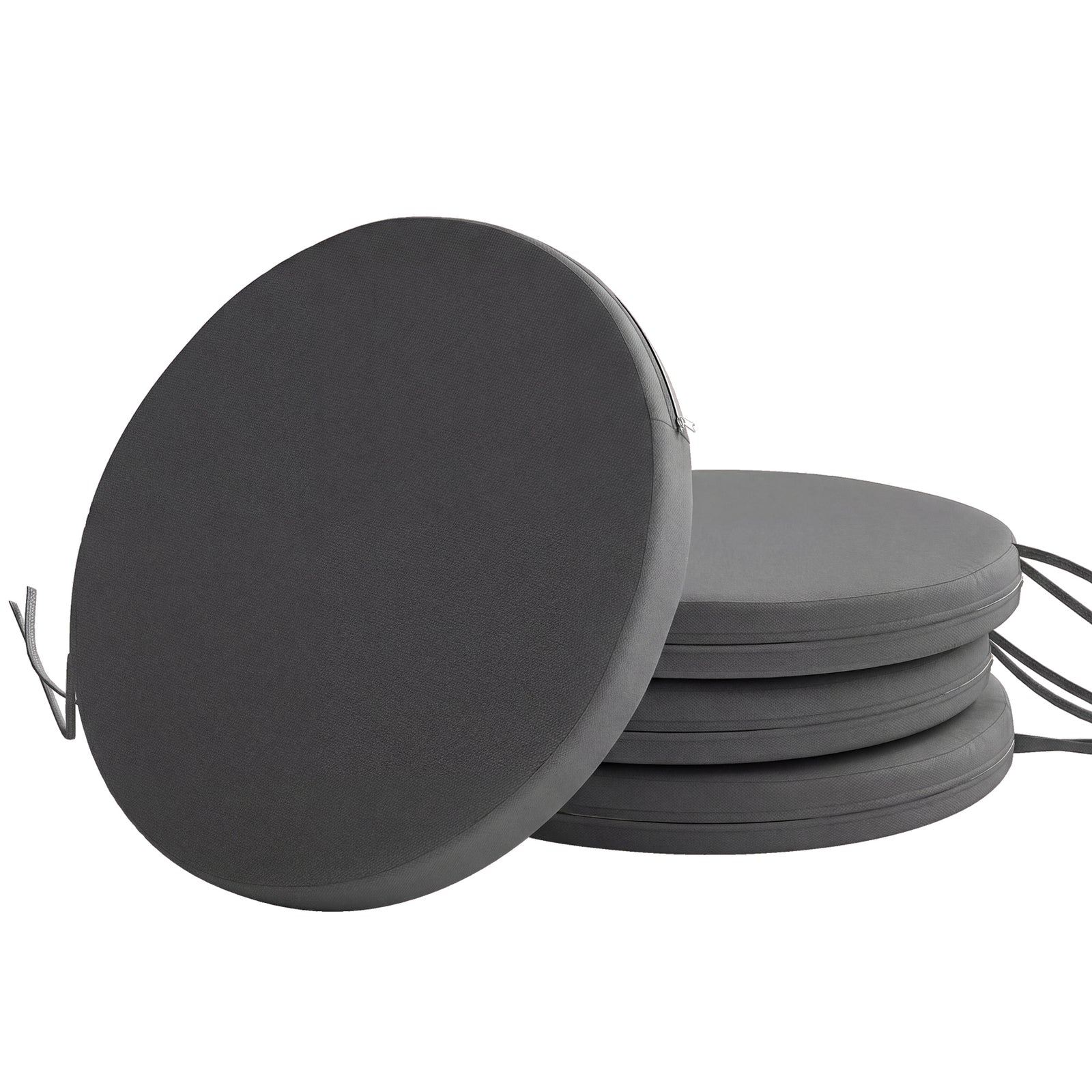 Bistro Chair Cushions, Chair Pads Set Of 4 | Dark Grey