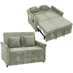 2 Seater Sofa Bed, 3-in-1 Convertible Pull Out Sofa Bed | Light Green