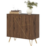 Sideboard Storage Cabinet With Luxurious Steel Lines Legs