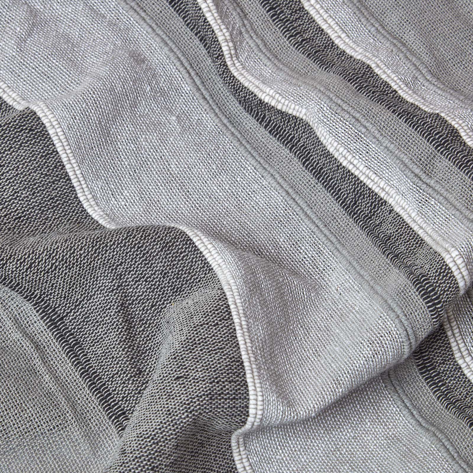 Cotton Morocco Striped Throw | 150cm x 200cm | Grey