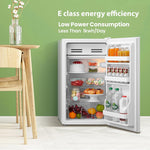 93l Compact Multi-layer Fridge With Cooler Box, 3 Removable Glass Shelves & Reversible Door | White